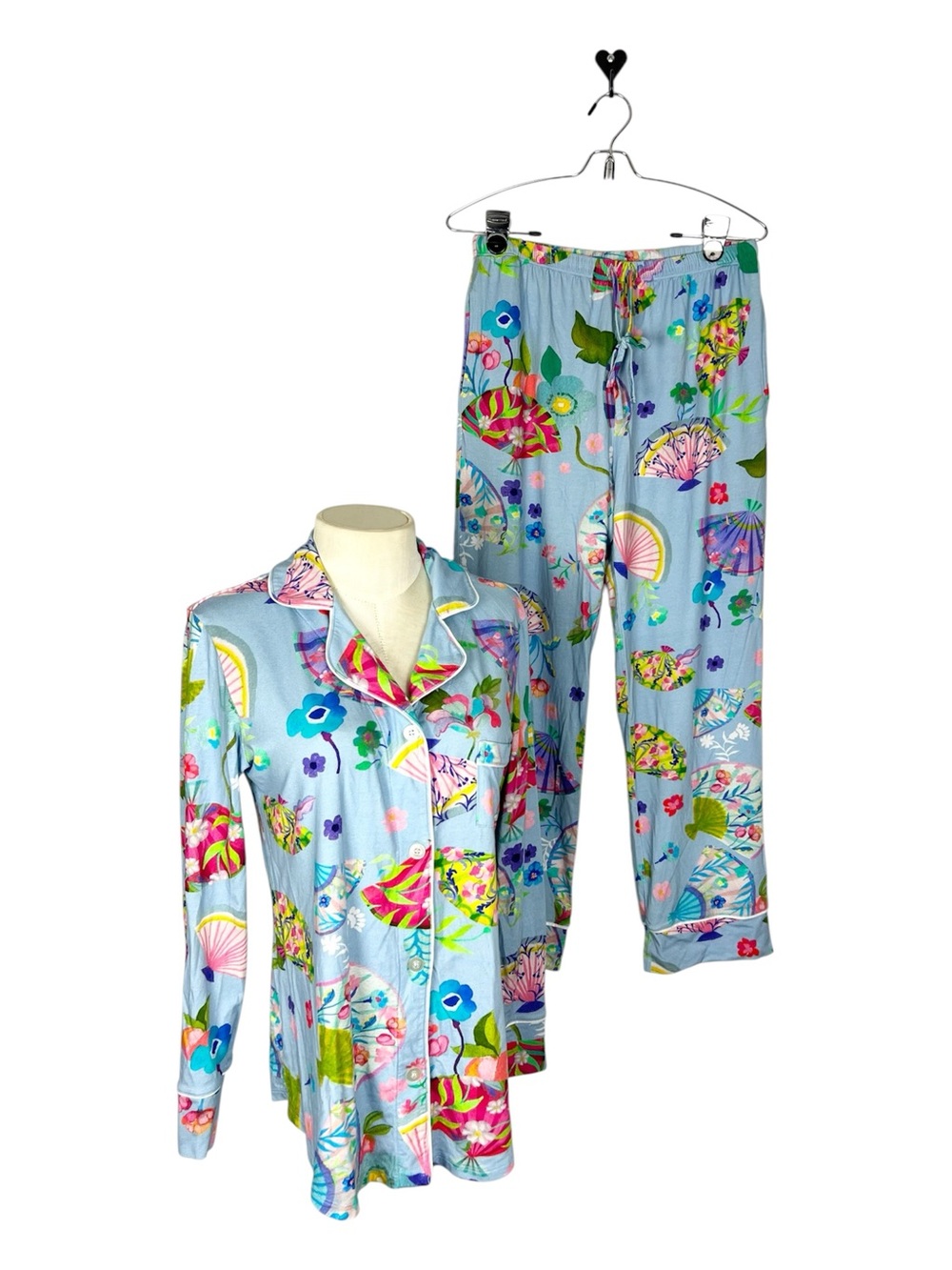 Cat's Pajamas 2 piece‎ Shanghai Fans size Small 2 piece long sleeve pants